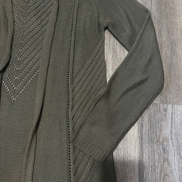 Long olive cardigan size L - Picture 3 of 4